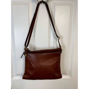 Margot Jeanne Accordion Brown Crossbody Purse